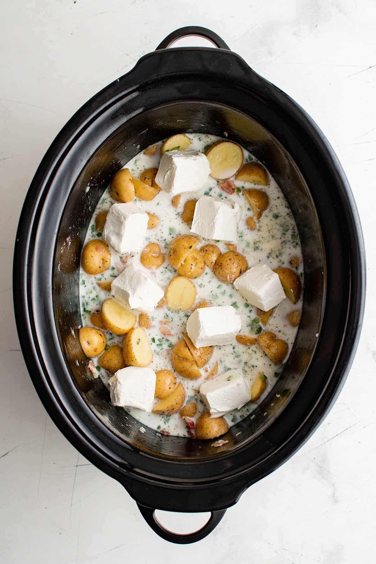 how to make slow cooker jalapeno popper potatoes