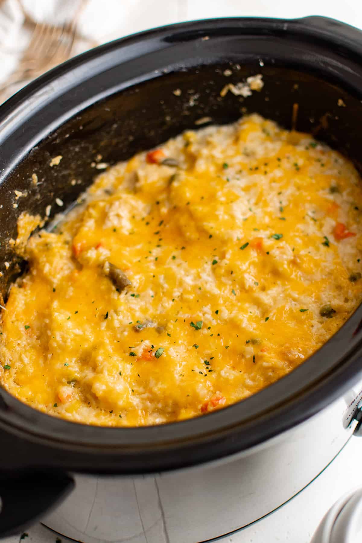 chicken and rice in crockpot